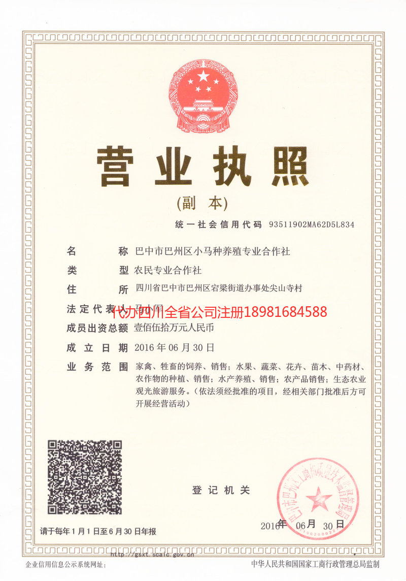 垫江垫江小马种养殖专业合作社